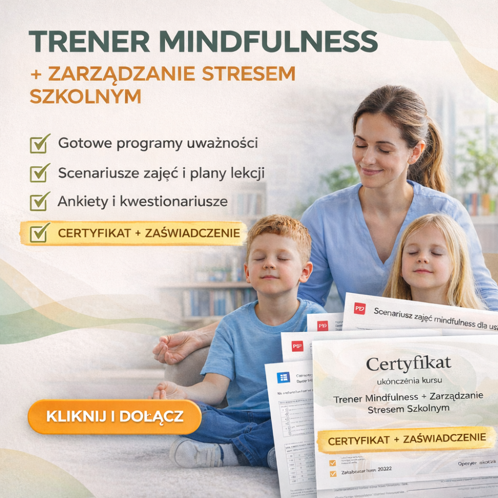 Trener Mindfulness + Zarządzanie Stresem Szkolnym